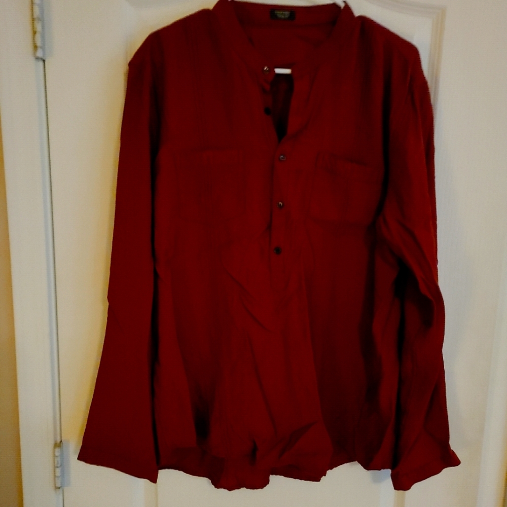 Womans burgandy blouse size XL